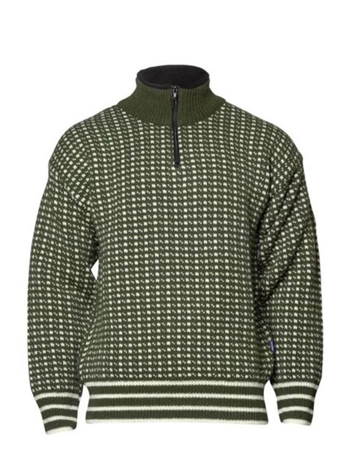 Bråtens Islender Sweater m.Lynlås - 100% Grøn