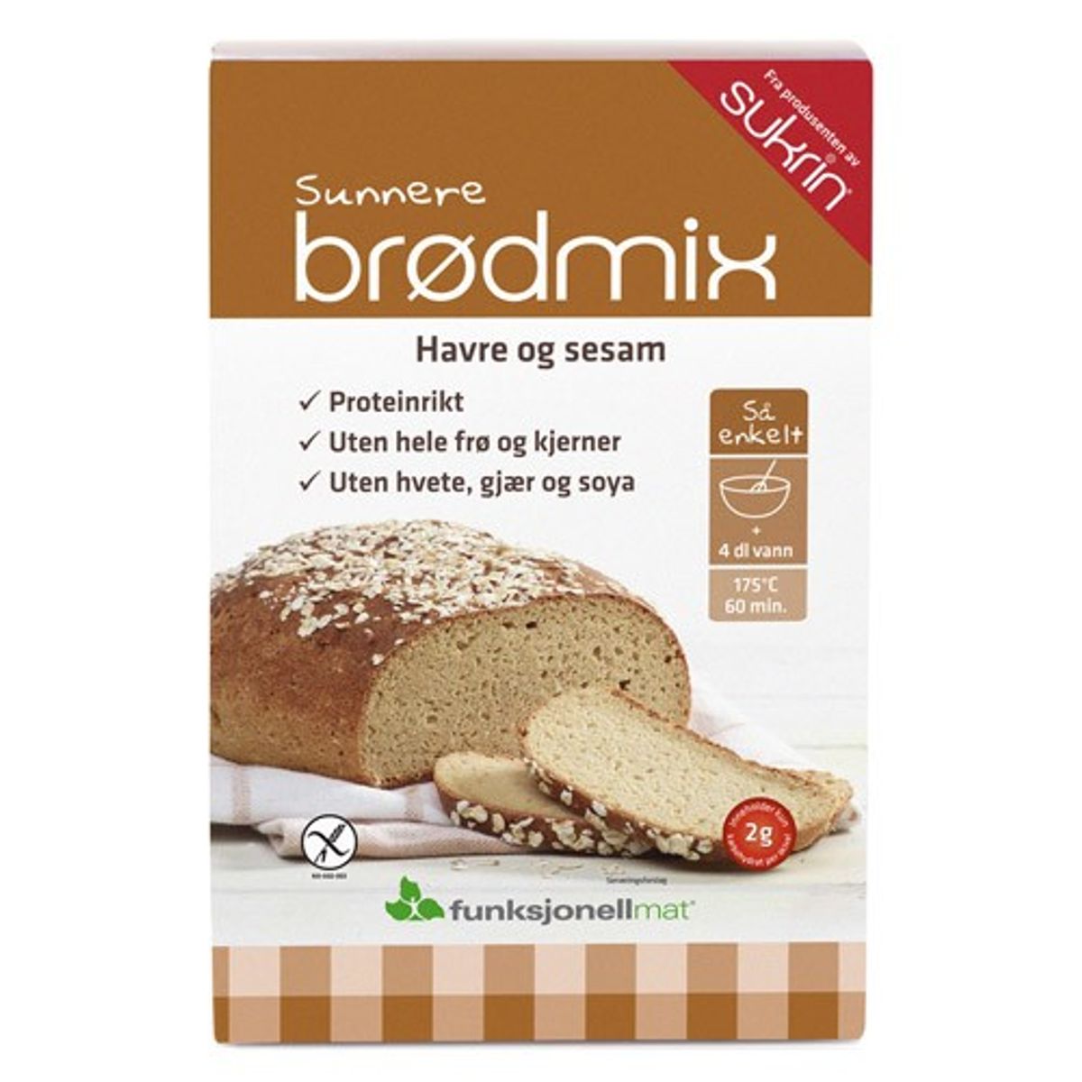 Brødmix havre og sesamglutenfri - 220 gr