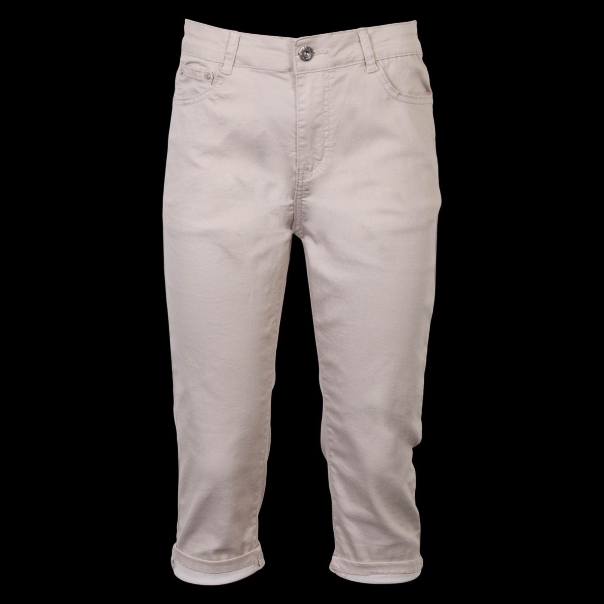 BS Jeans Dame Capri - Beige - 42