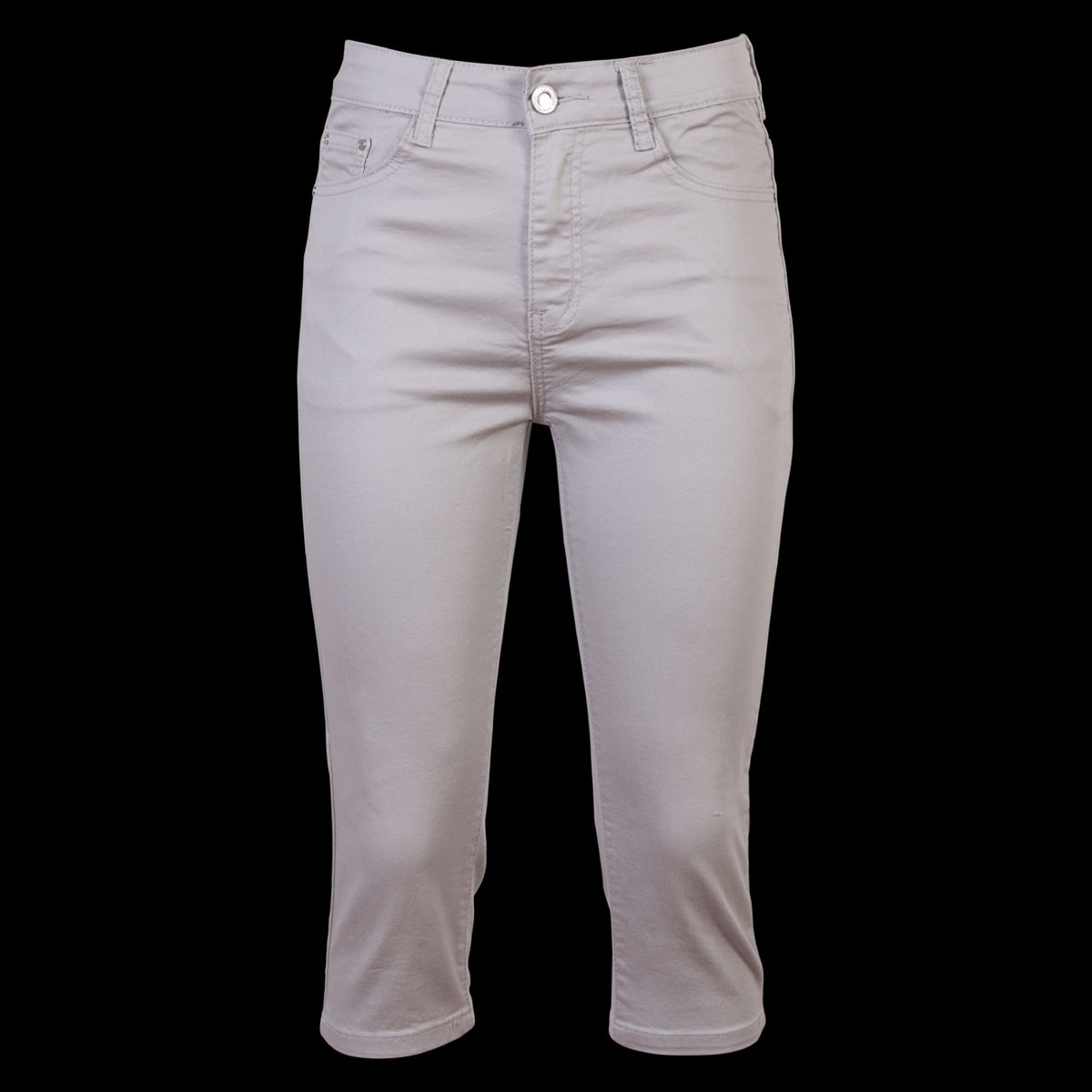 BS Jeans Dame Capri - Grå - 36