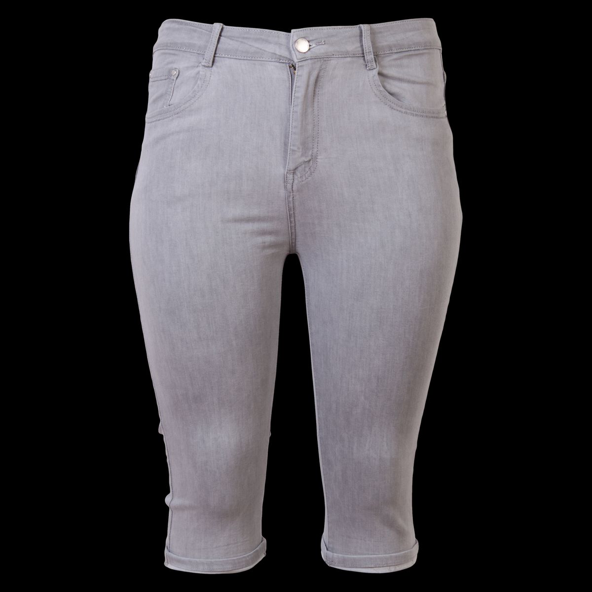 BS Jeans Dame Capri - Grå - 50