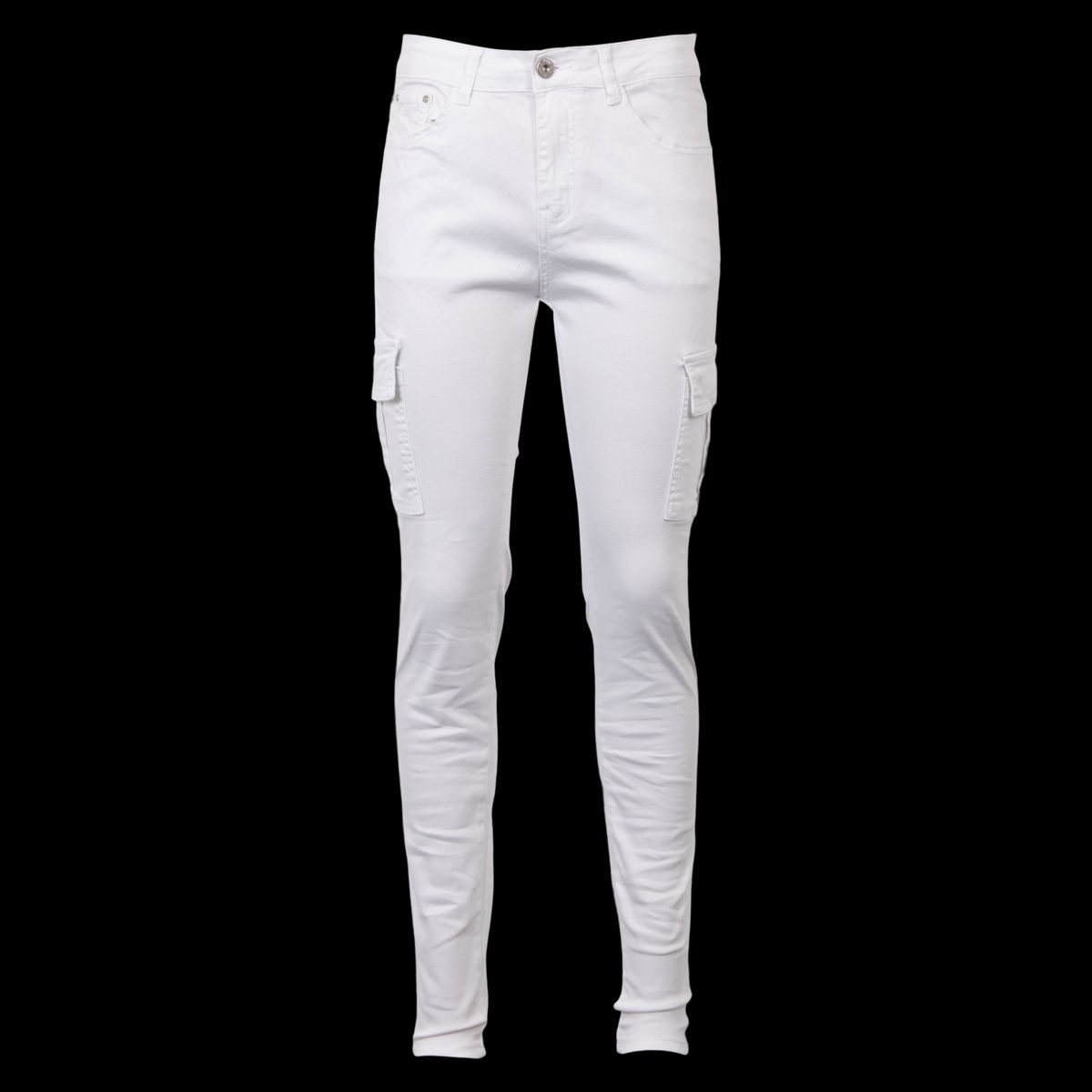 BS Jeans Dame Cargobukser - Hvid - 38