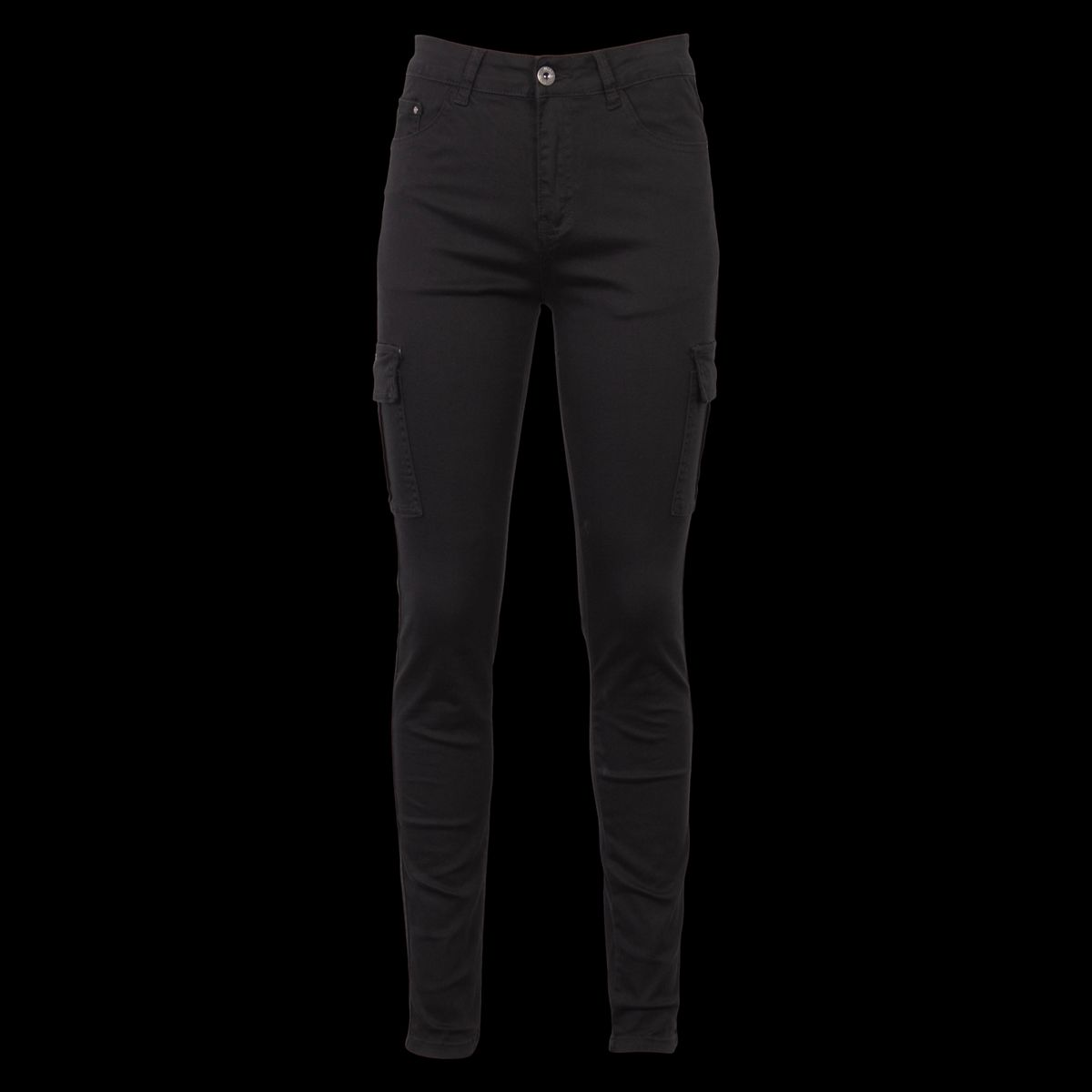 BS Jeans Dame Cargobukser - Sort - 46