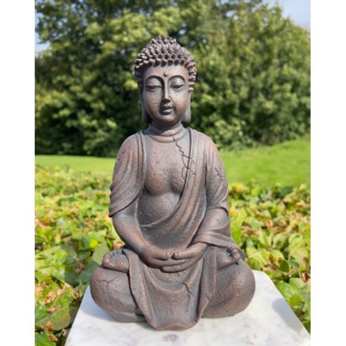 Buddha brun 14 cm - Buddha statuer generelt - GodKarmaShop