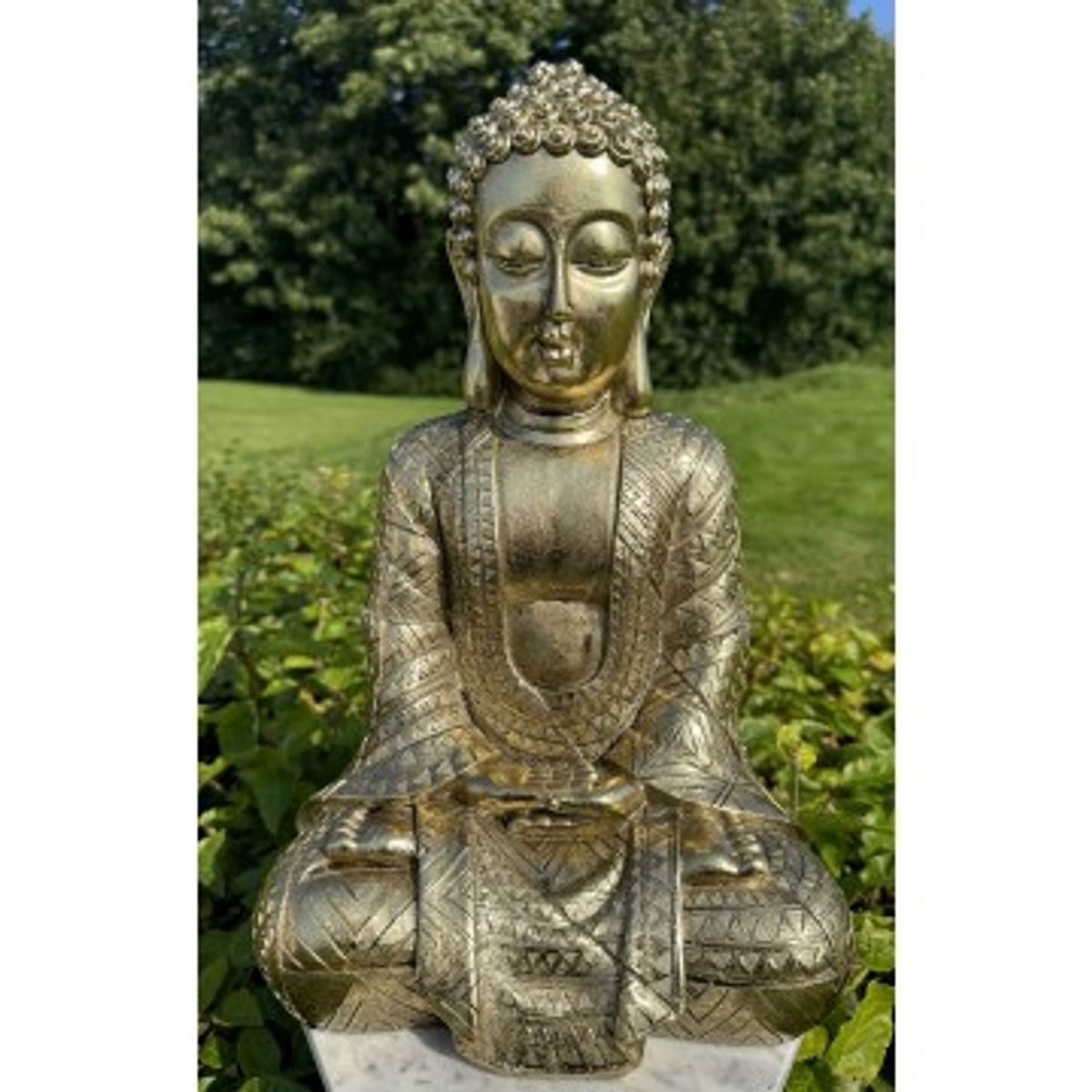 Buddha guld 39cm - Buddha statuer generelt - GodKarmaShop