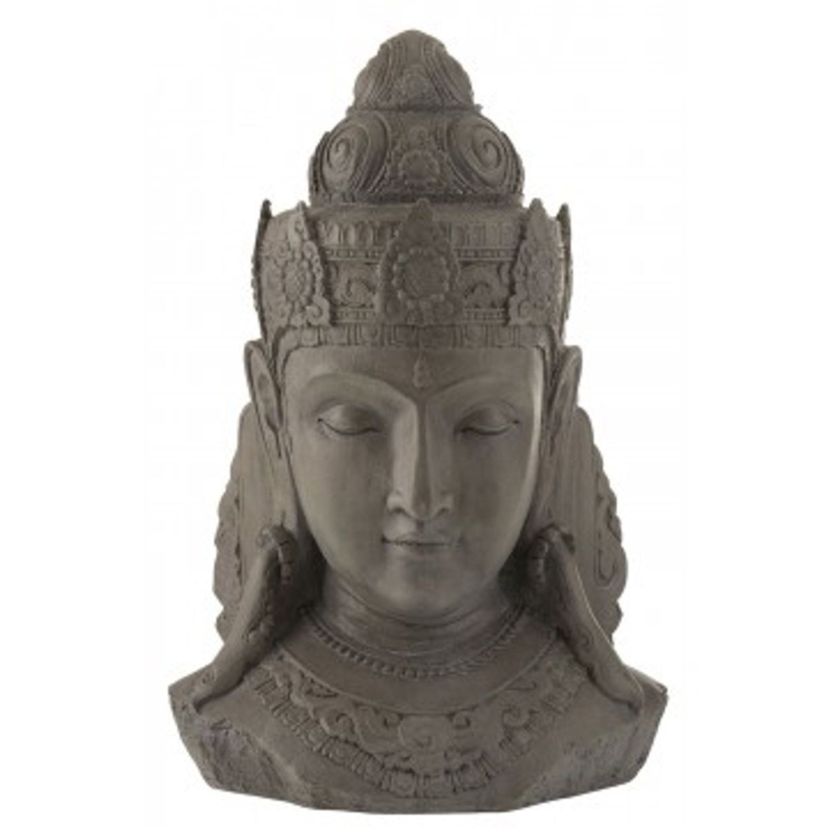 Buddha hoved GRÅ - Buddha statuer generelt - GodKarmaShop