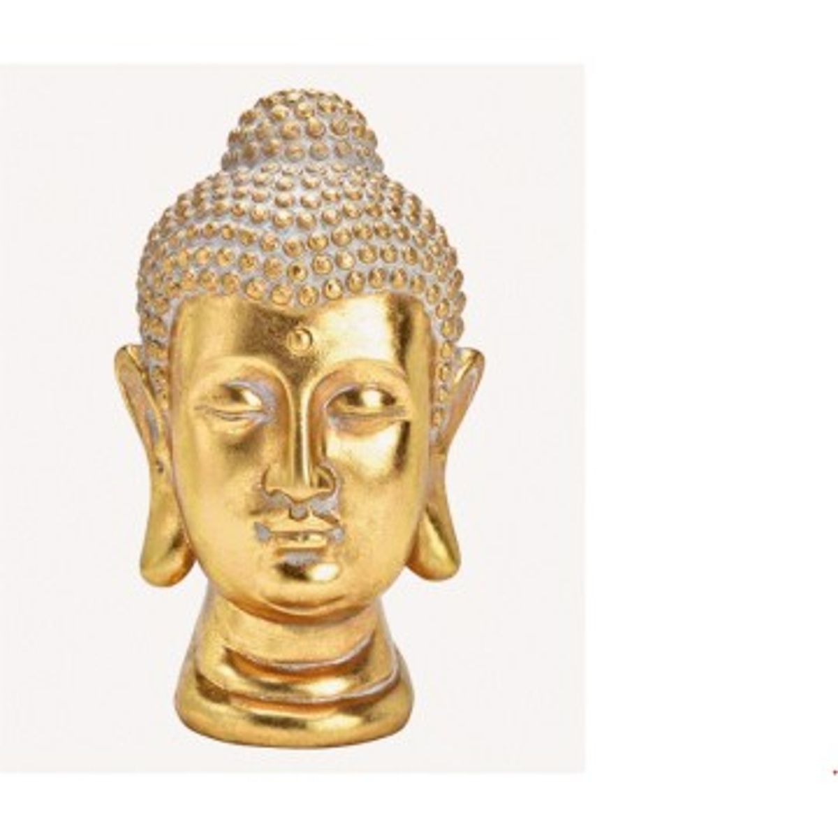 Buddha hoved guld 30 cm - Buddha statuer generelt - GodKarmaShop