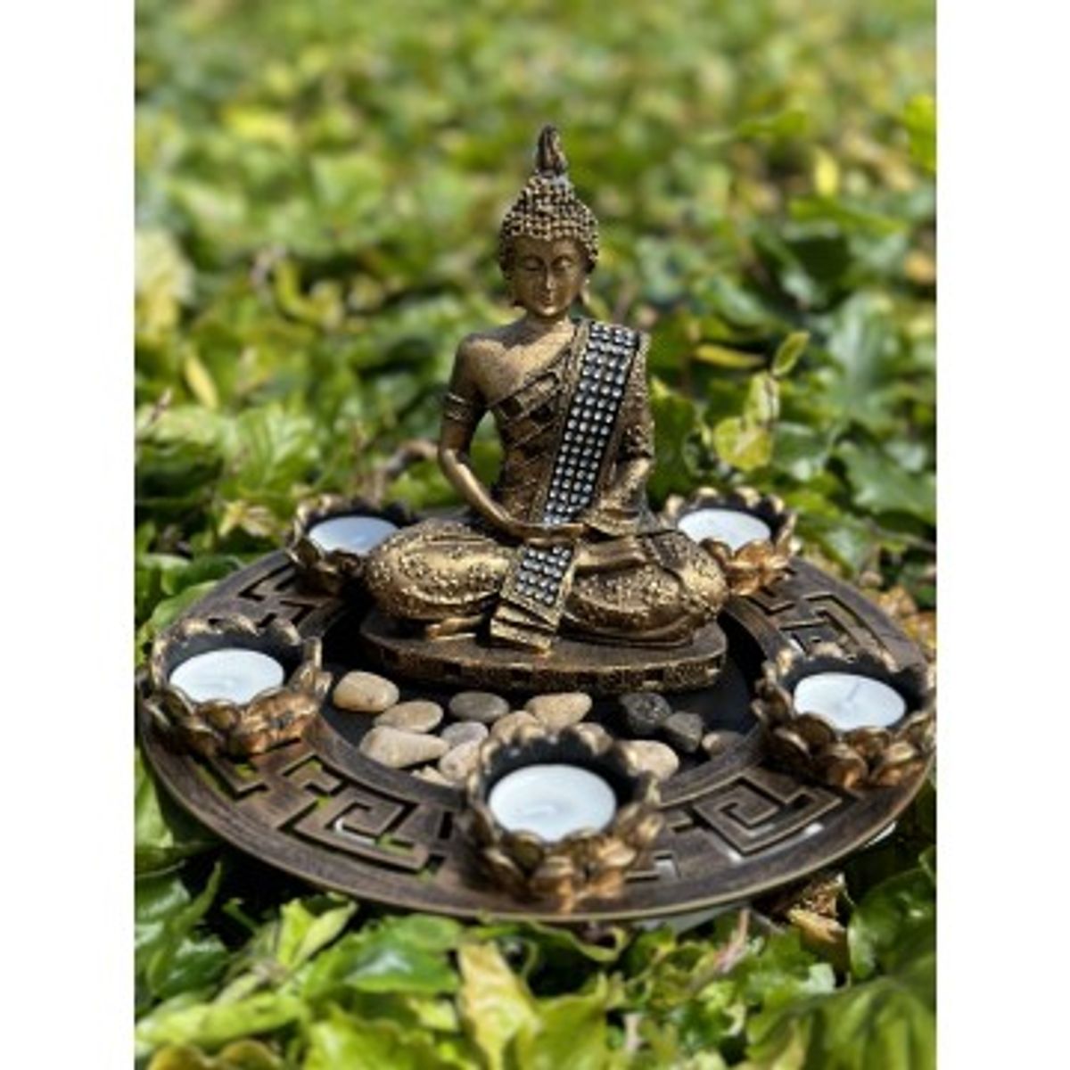 Buddha i fad bronze - Buddha statuer generelt - GodKarmaShop