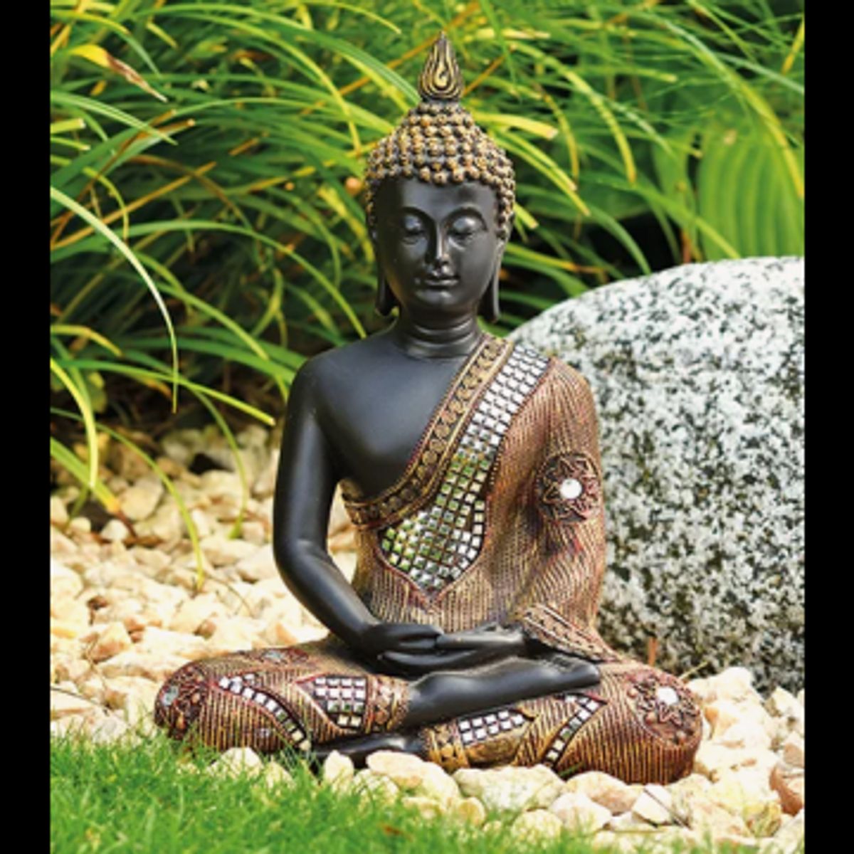 Buddha i guld 27 cm - Buddha statuer generelt - GodKarmaShop