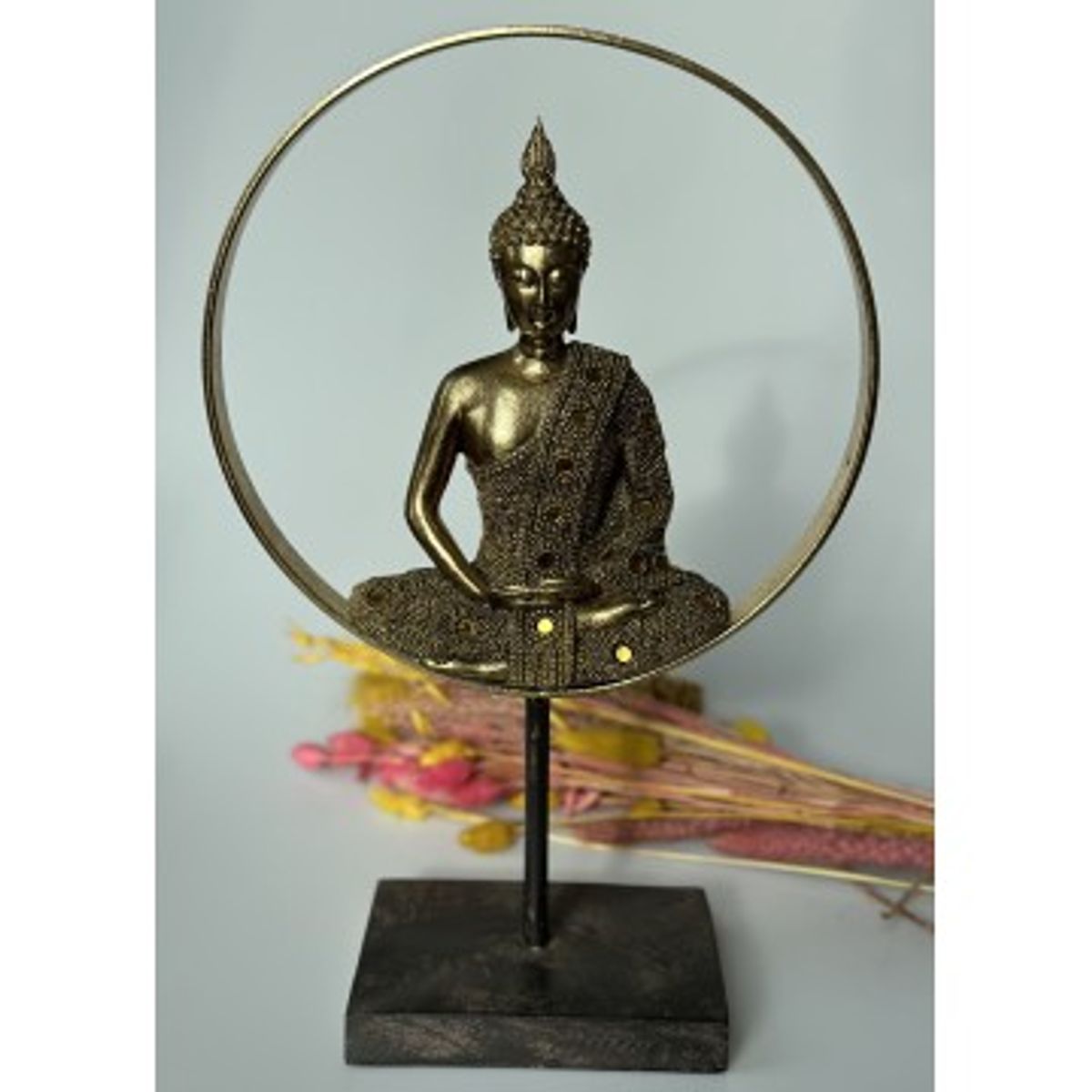 Buddha i livshjul - 40 cm - Buddha statuer generelt - GodKarmaShop