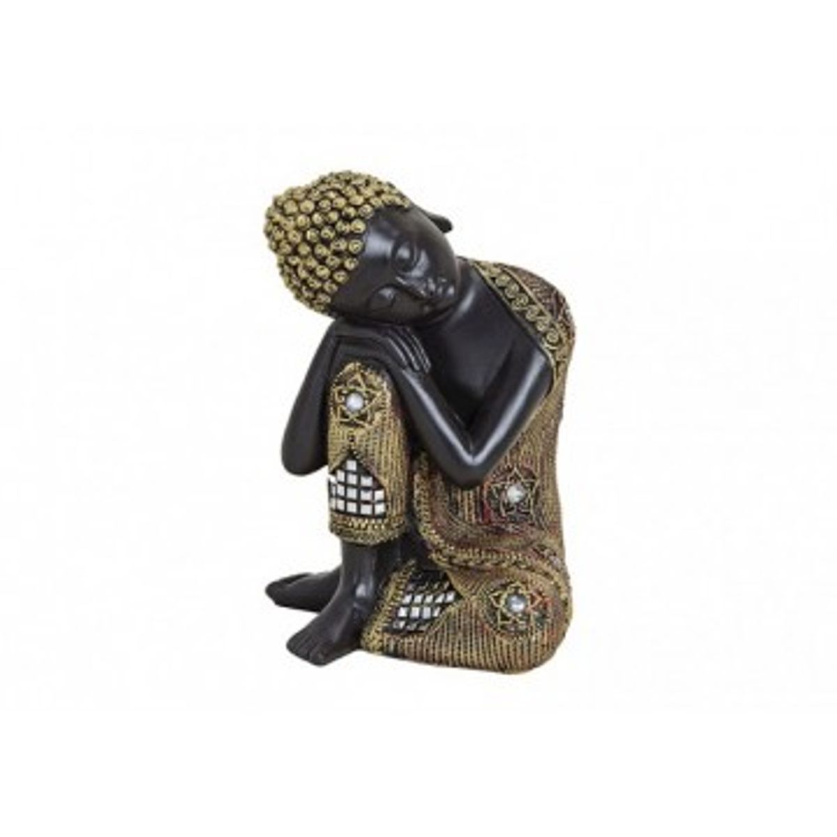 Buddha i sort og guld - Buddha statuer generelt - GodKarmaShop