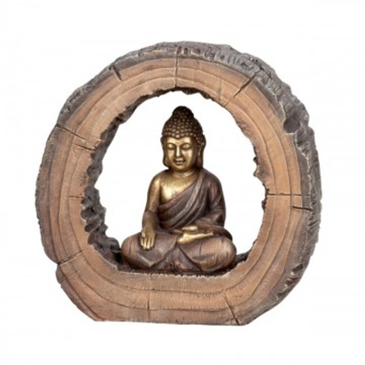 Buddha i træ ring - Buddha statuer generelt - GodKarmaShop