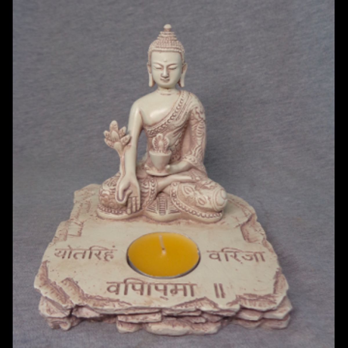 Buddha med fyrfadslys - Buddha statuer generelt - GodKarmaShop