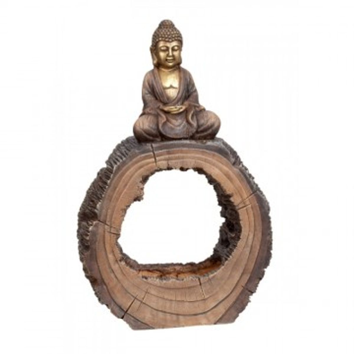 Buddha siddende i livshjul - Buddha statuer generelt - GodKarmaShop