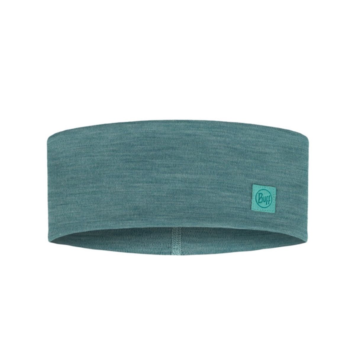 Buff Wide Headband 100% merinould-solid pool - Pandebånd