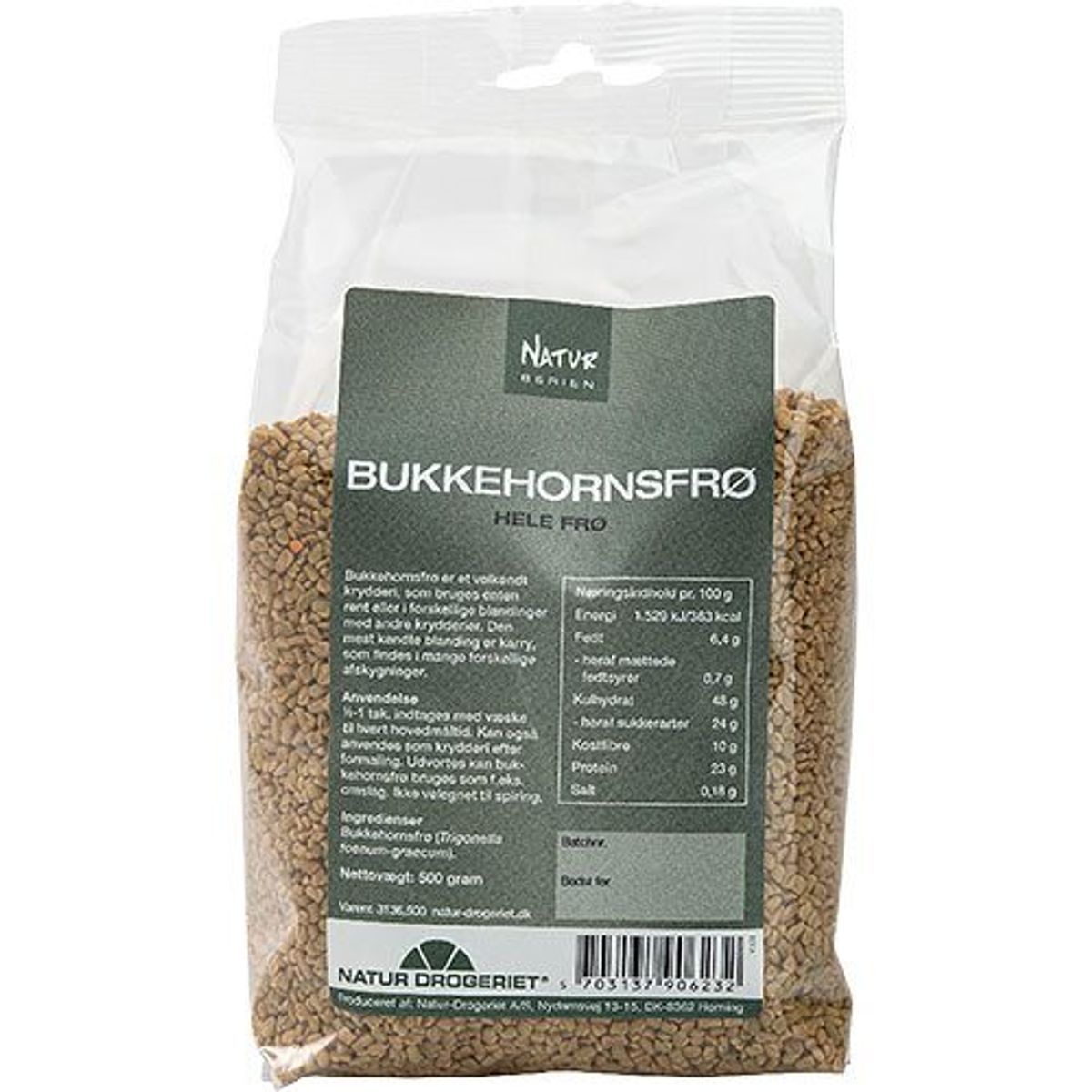 Bukkehornsfrø hele - 500 gram