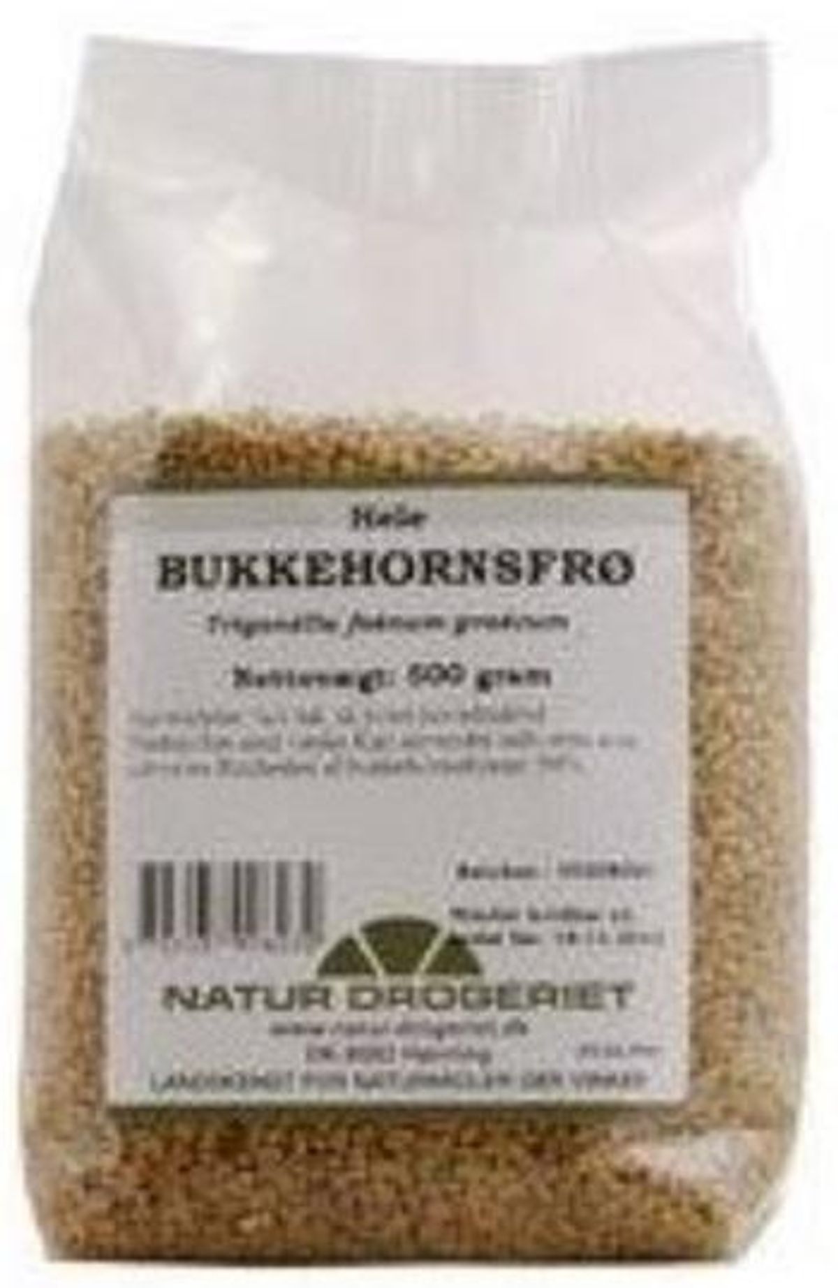 Bukkehornsfrø hele, 500g.