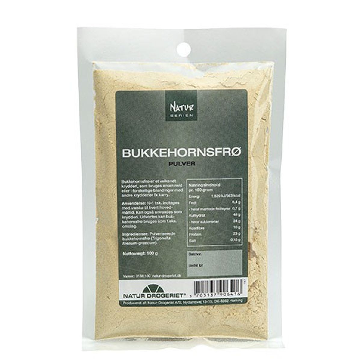 Bukkehornsfrø pulver - 100 gram - Natur Drogeriet