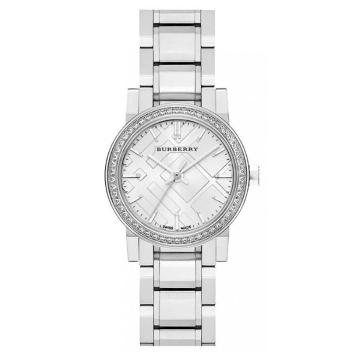 BURBERRY Ladies Silver Diamond BU9220