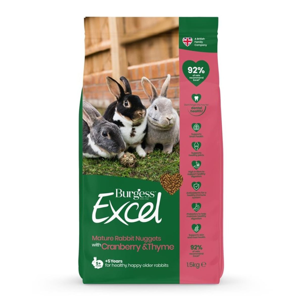 Burgess Excel 5+ Mature, 1,5 kg