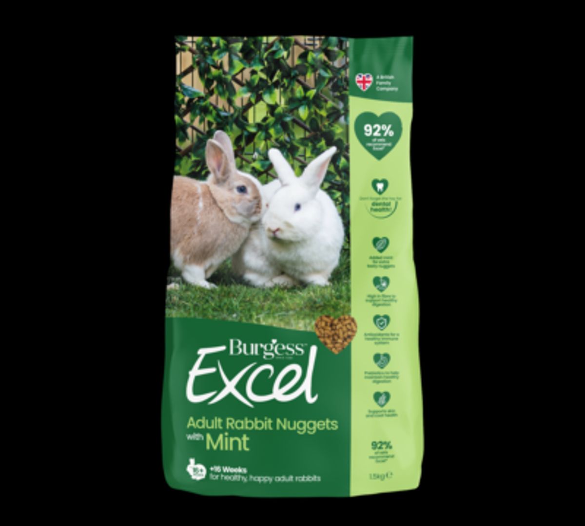 Burgess Excel Kaninfoder Nuggets - Med Mint - 1,5kg