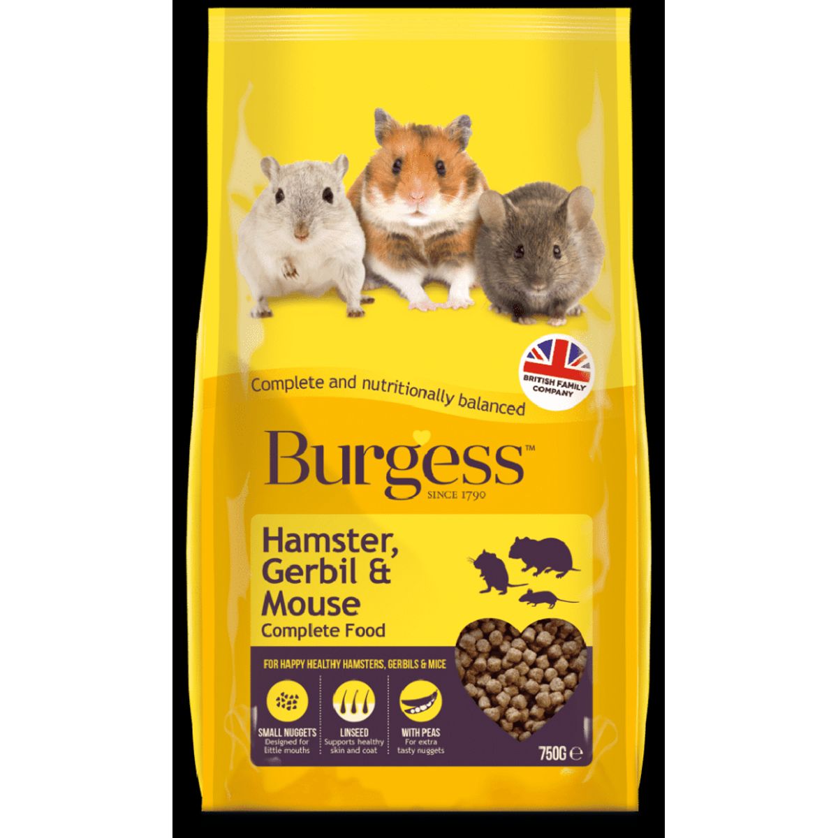 Burgess Hamster, Gerbil & Mouse 750g