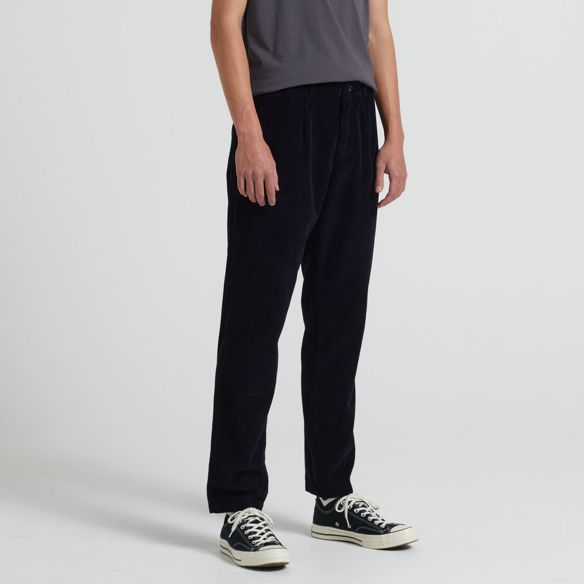 Buster Corduroy Pants - Jet Black - L