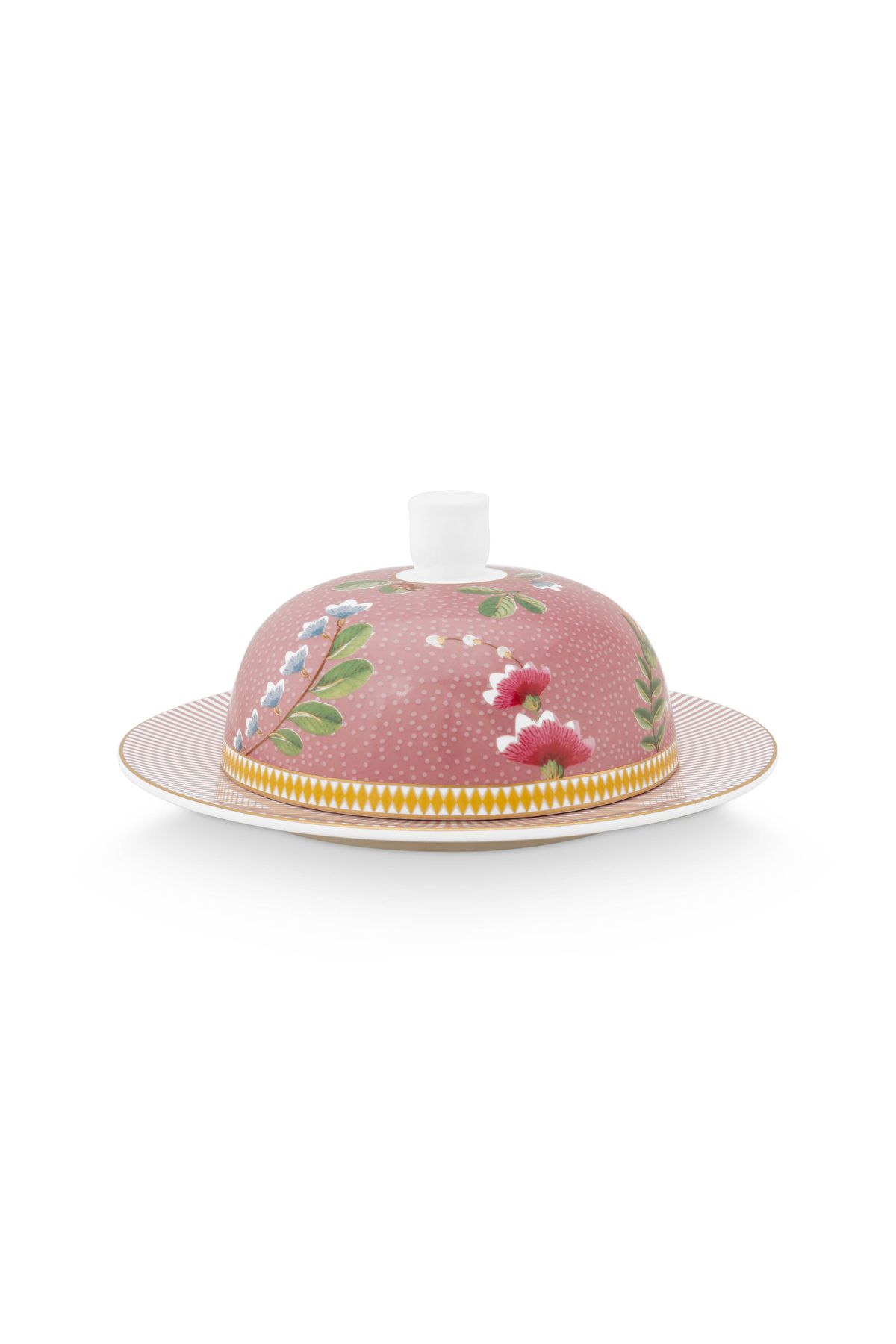 Butter Dish Round La Majorelle Pink 17x8cm