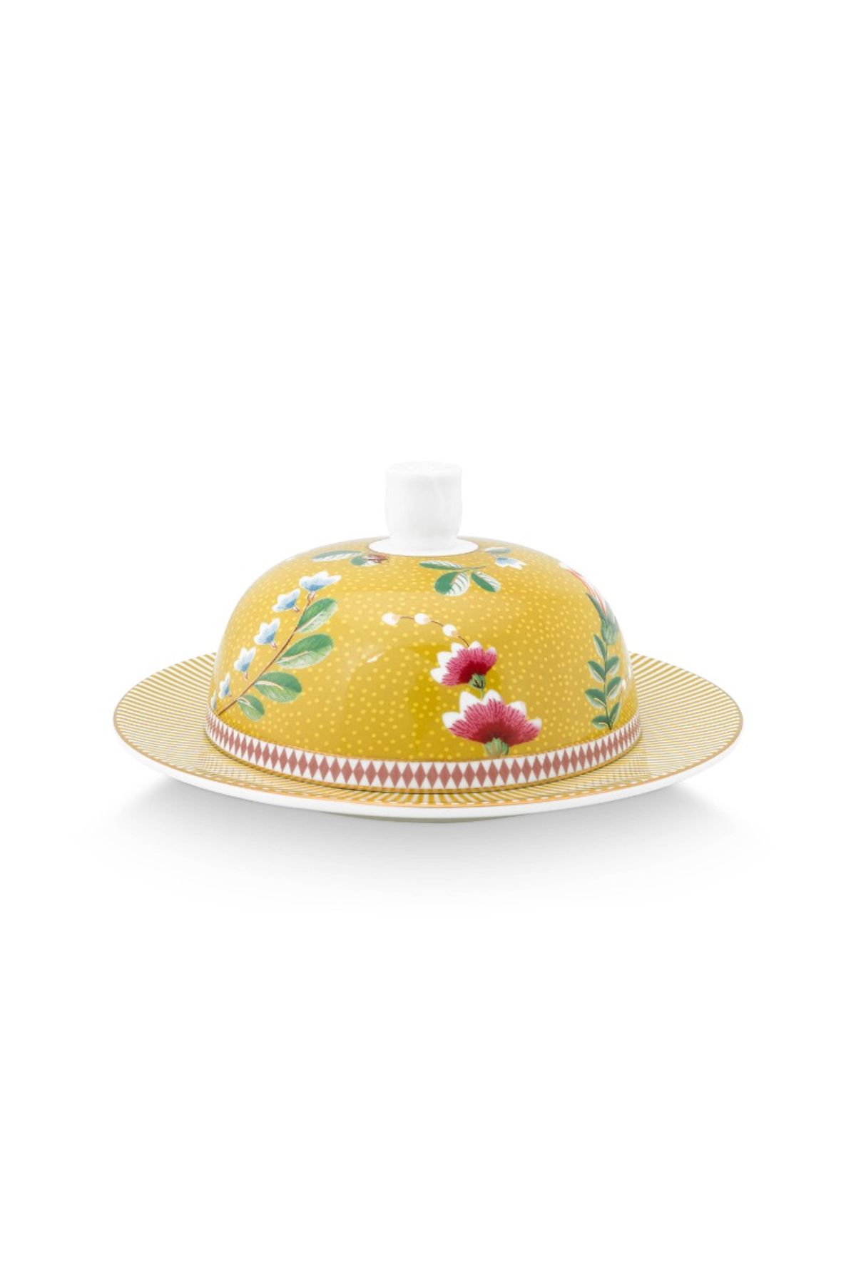 Butter Dish Round La Majorelle Yellow 17x8cm