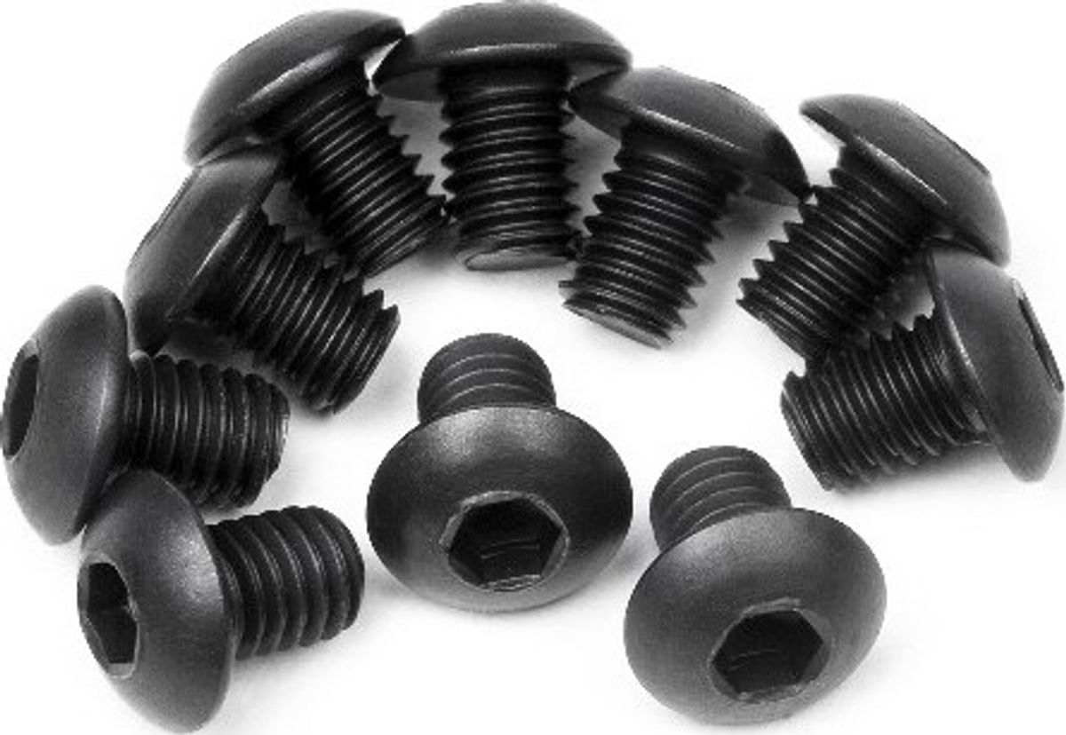 Button Head Screw M3x4mm (hex Socket/10pcs) - Hp100558 - Hpi Racing