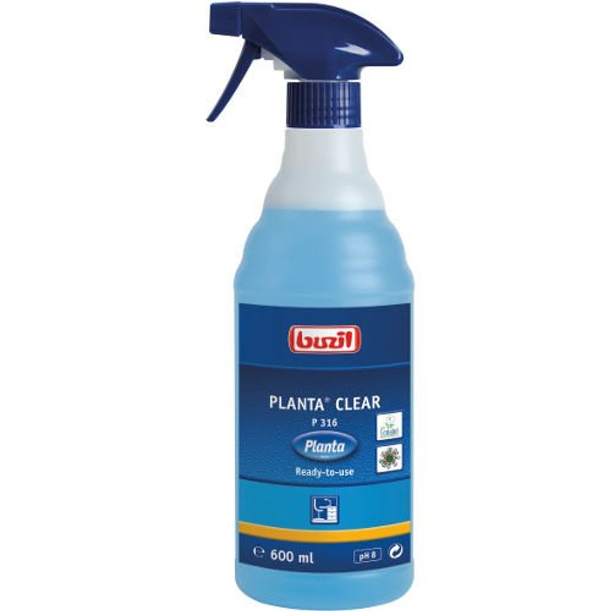 Buzil Planta Clear P 316, glasrens, 600 ml.