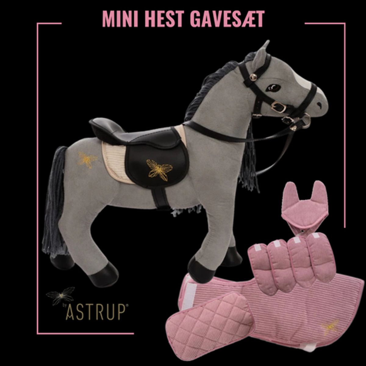 By ASTRUP Mini hest gavesæt - Lucky - Grå