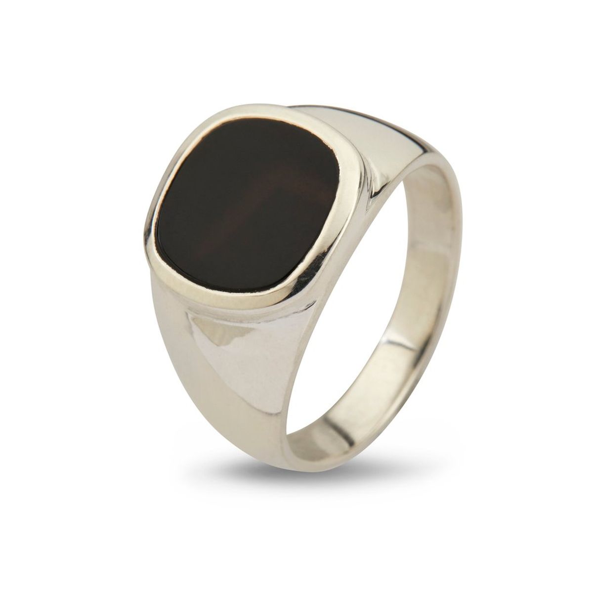 By Birdie Cushion Herrering i Sterling Sølv med Sort Onyx