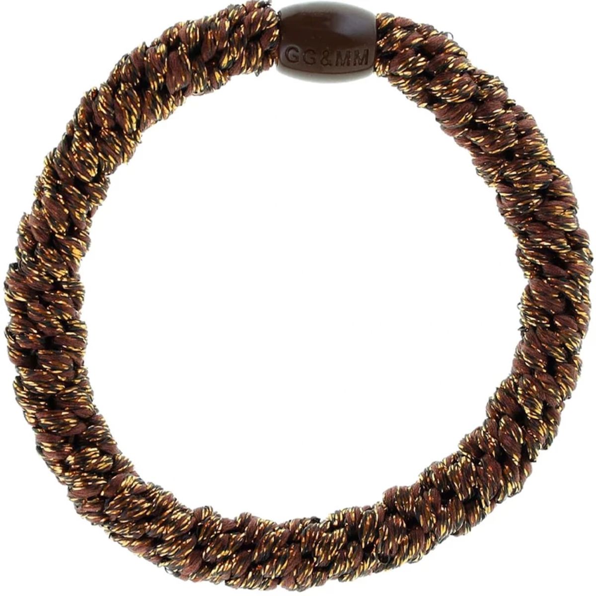 By Stær BRAIDED Hairtie - Brown/Copper Glitter