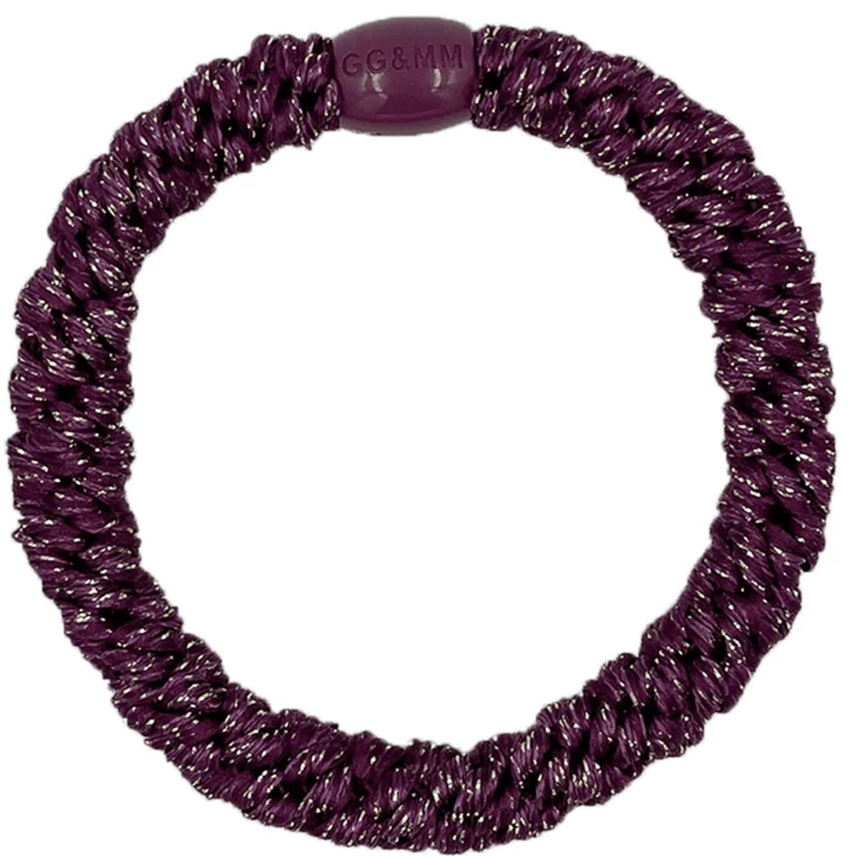 By Stær BRAIDED Hairtie - Glitter Dark Purple