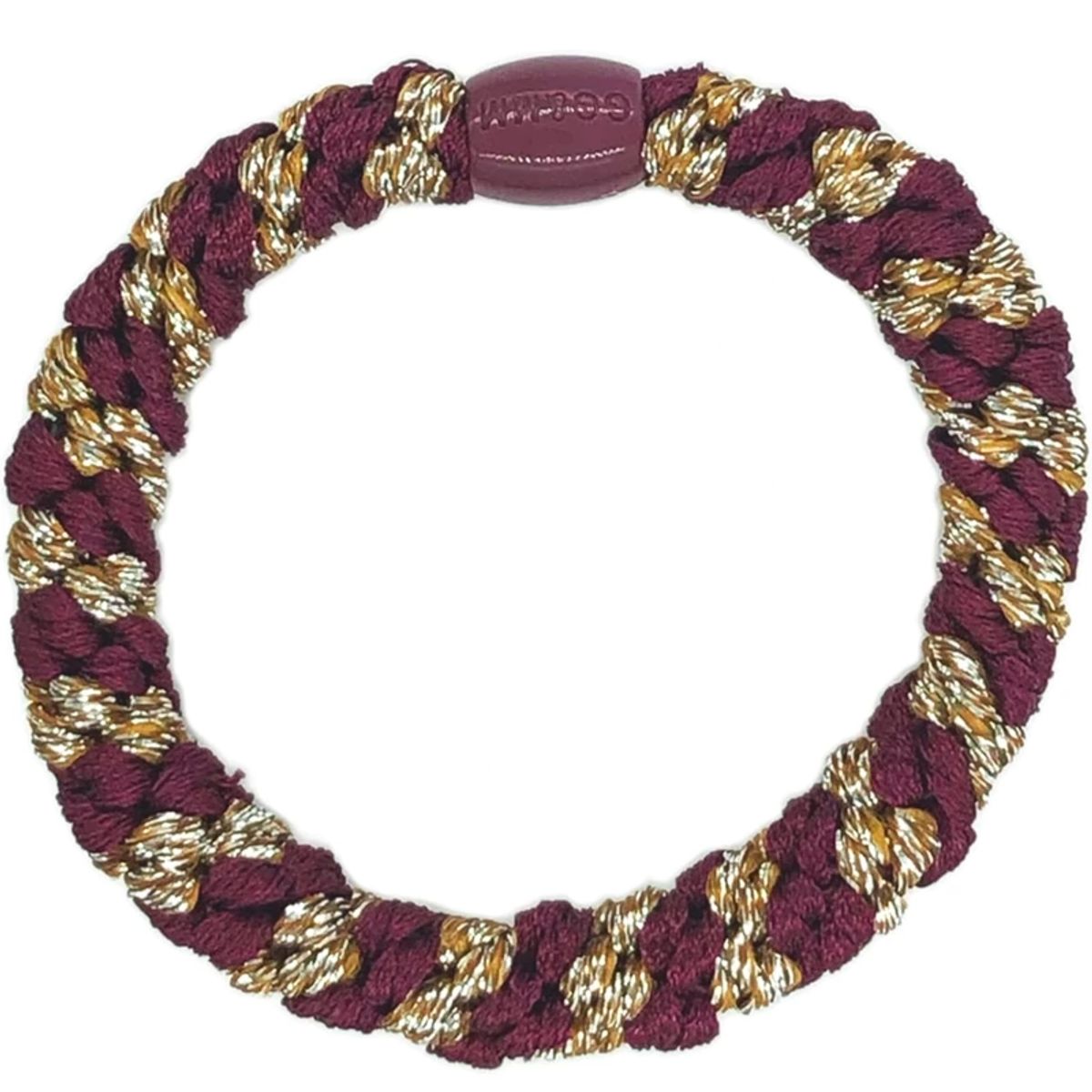 By Stær BRAIDED Hairtie - Multi Bordeaux, Brown Metallic