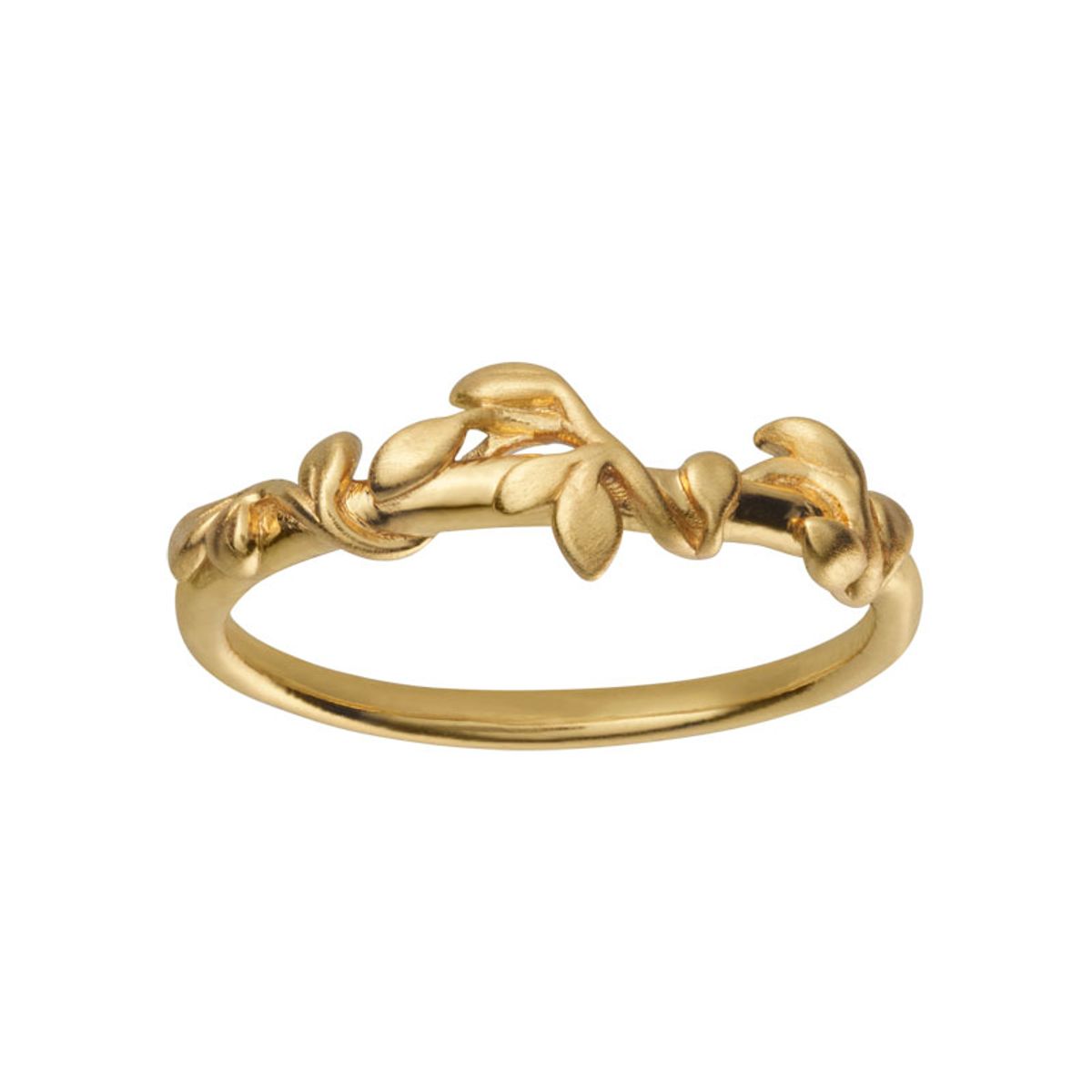 Bybiehl Jungle Ivy ring i forgyldt