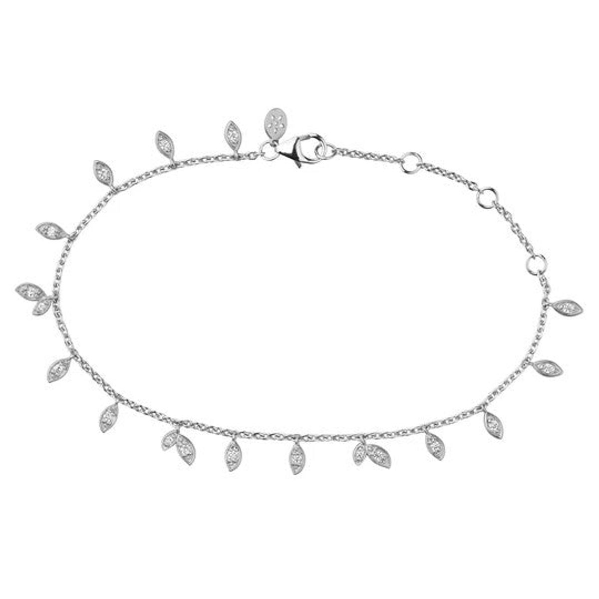 byBiehl - Jungle vine sparkle armbånd i sølv - 2-3106a-r