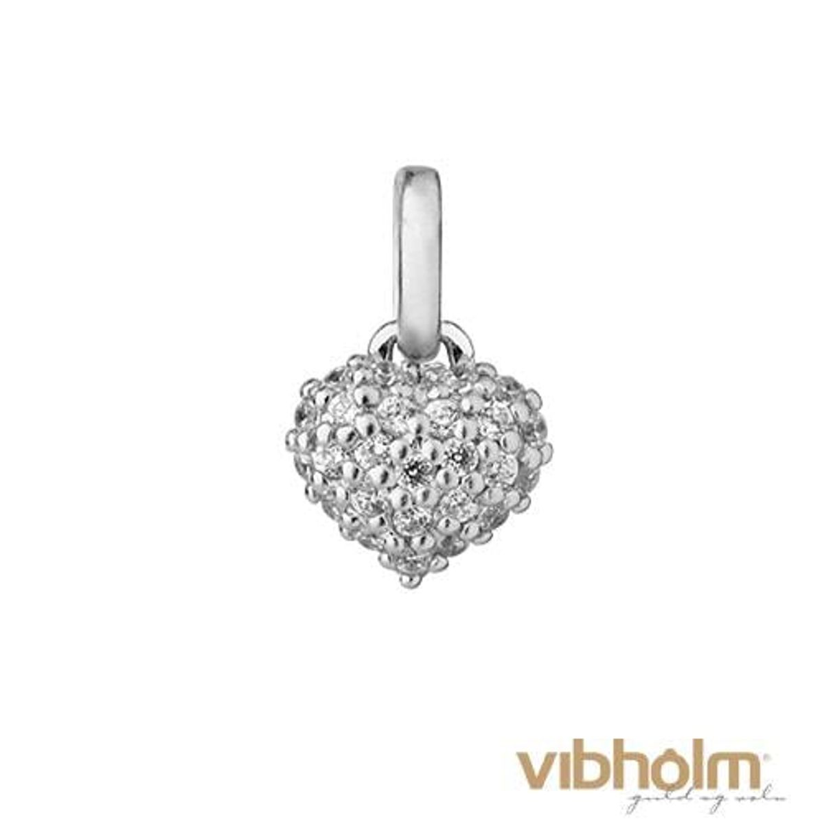 byBiehl - Love & Friendship Mini Sparkle Heart Vedhæng 7-1505a-R