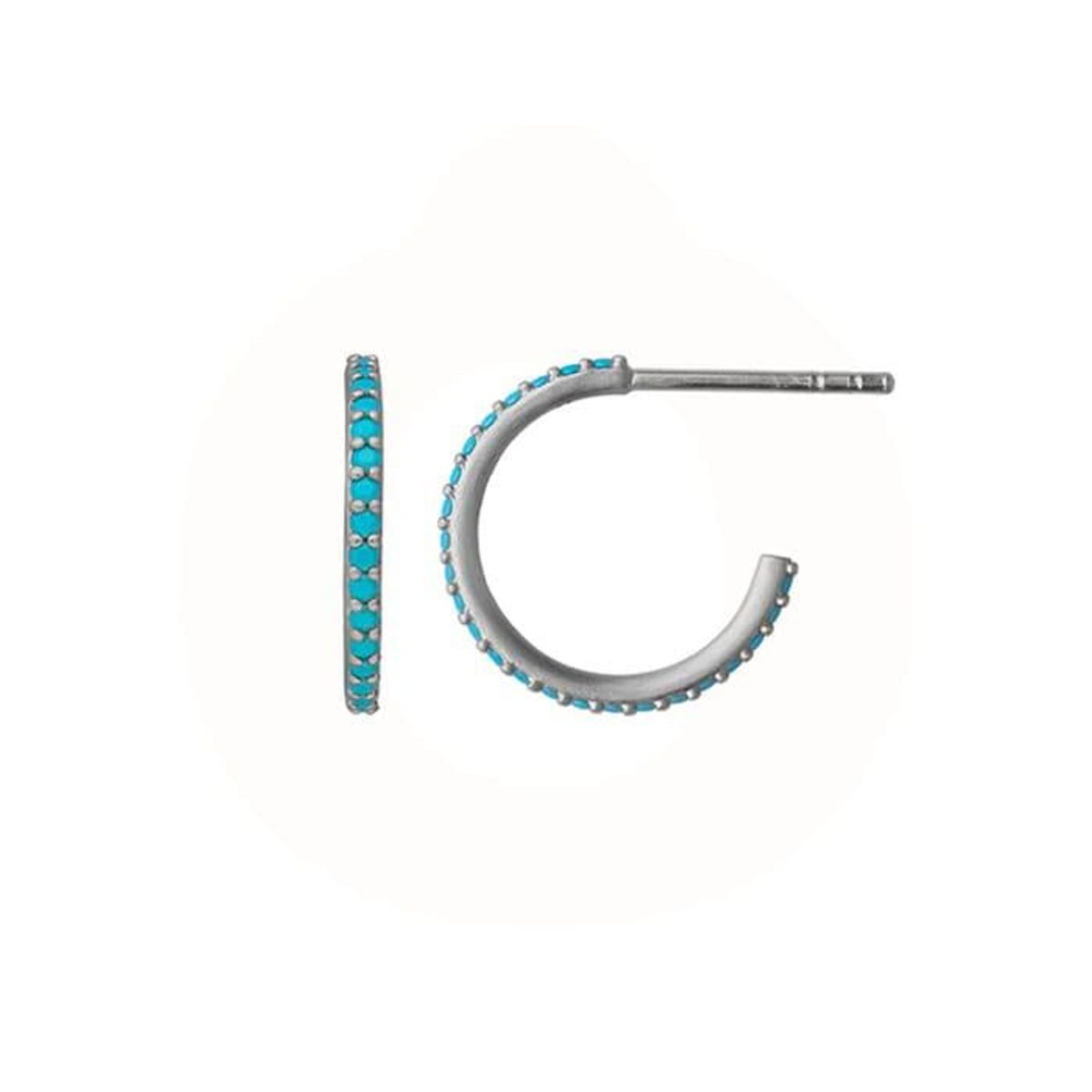 byBiehl - Mini Sparkle Turkis hoops 4-029t-R