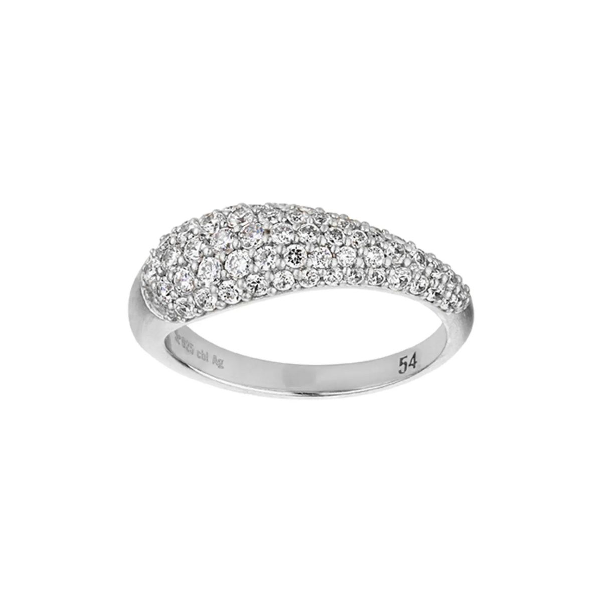 byBiehl - Ocean flow sparkle ring i sølv med zirkonia - 5-4202a-r