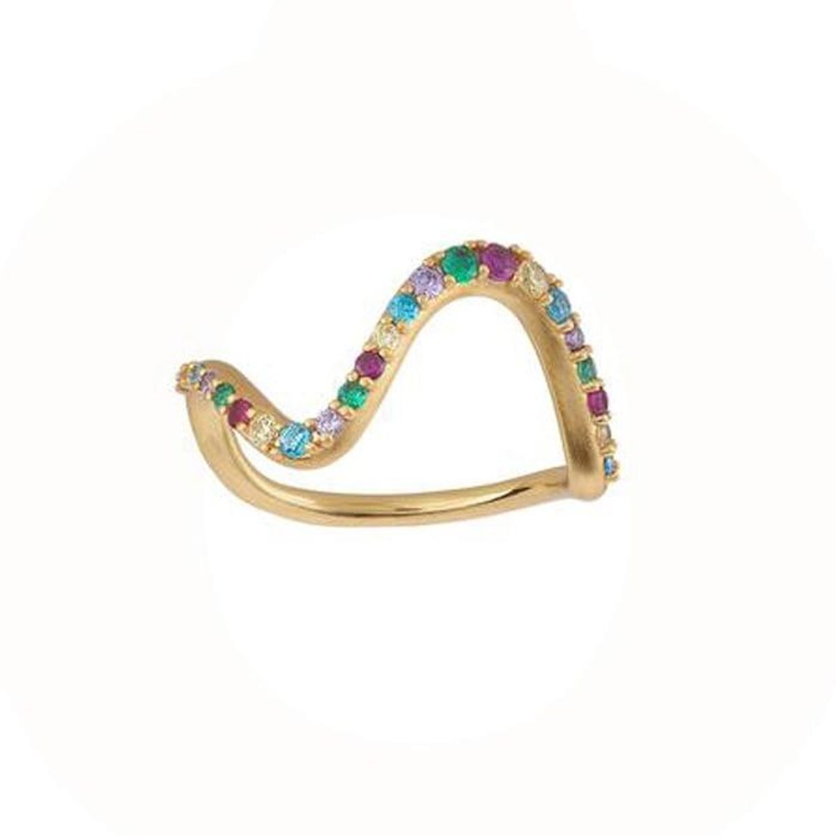 byBiehl - Wave Rainbow Large ring 5-3706M-GP