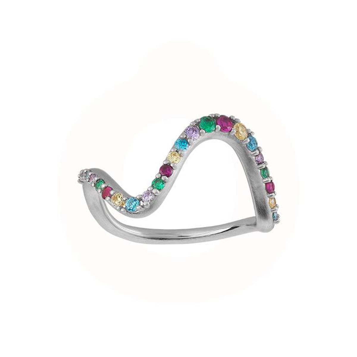 byBiehl - Wave Rainbow Large Ring 5-3706M-R