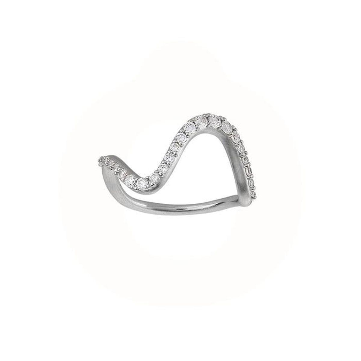 byBiehl - Wave Sparkle Large Ring 5-3702a-r sterlingsølv