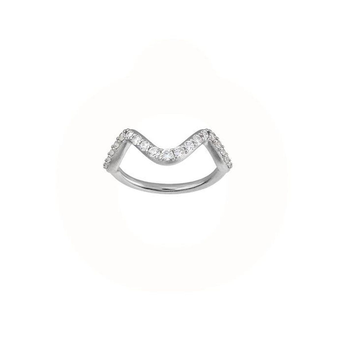 byBiehl - Wave Sparkle Small Ring 5-3701a-R sterlingsølv