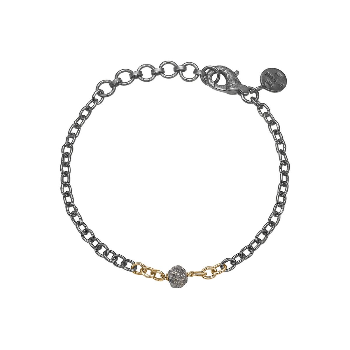 ByBirdie - Appia sølv og guld armbånd med diamant - 50301270d