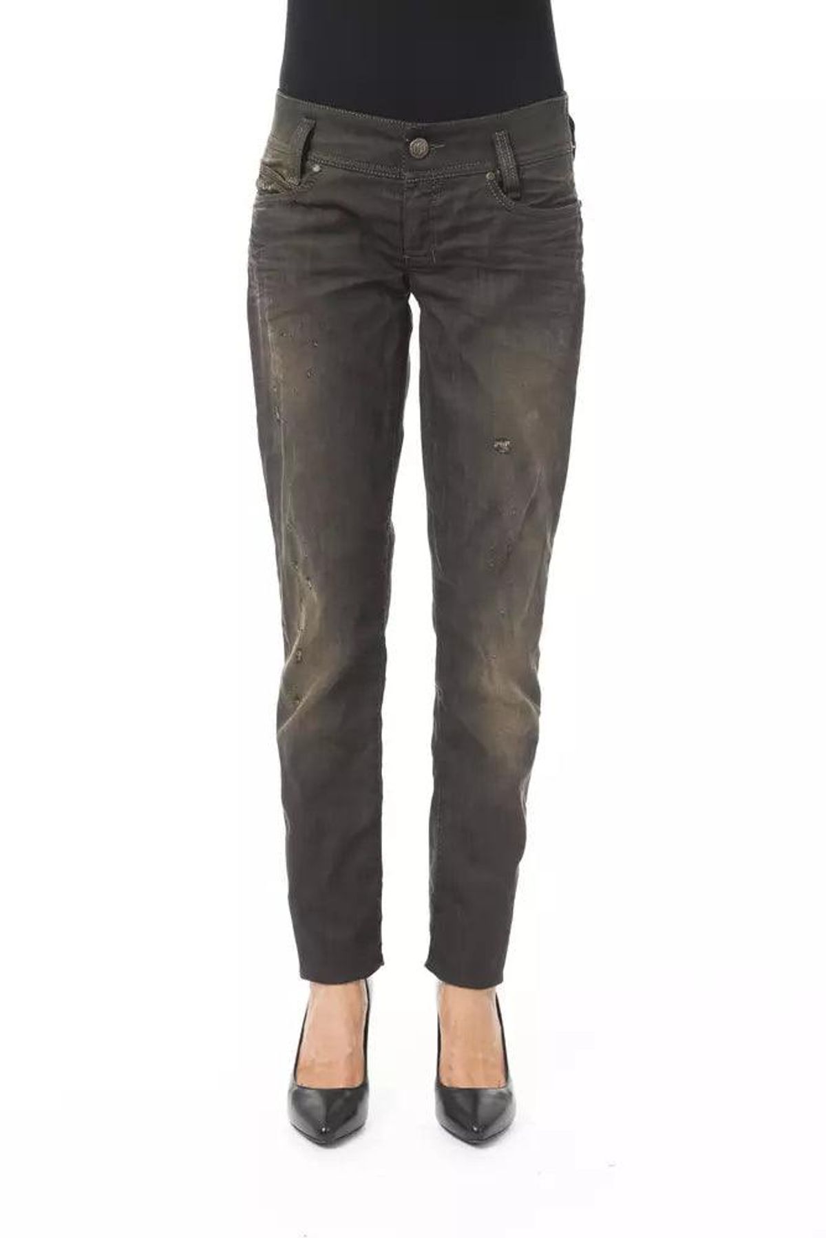 BYBLOS Sleek Black Washed Effect Jeans