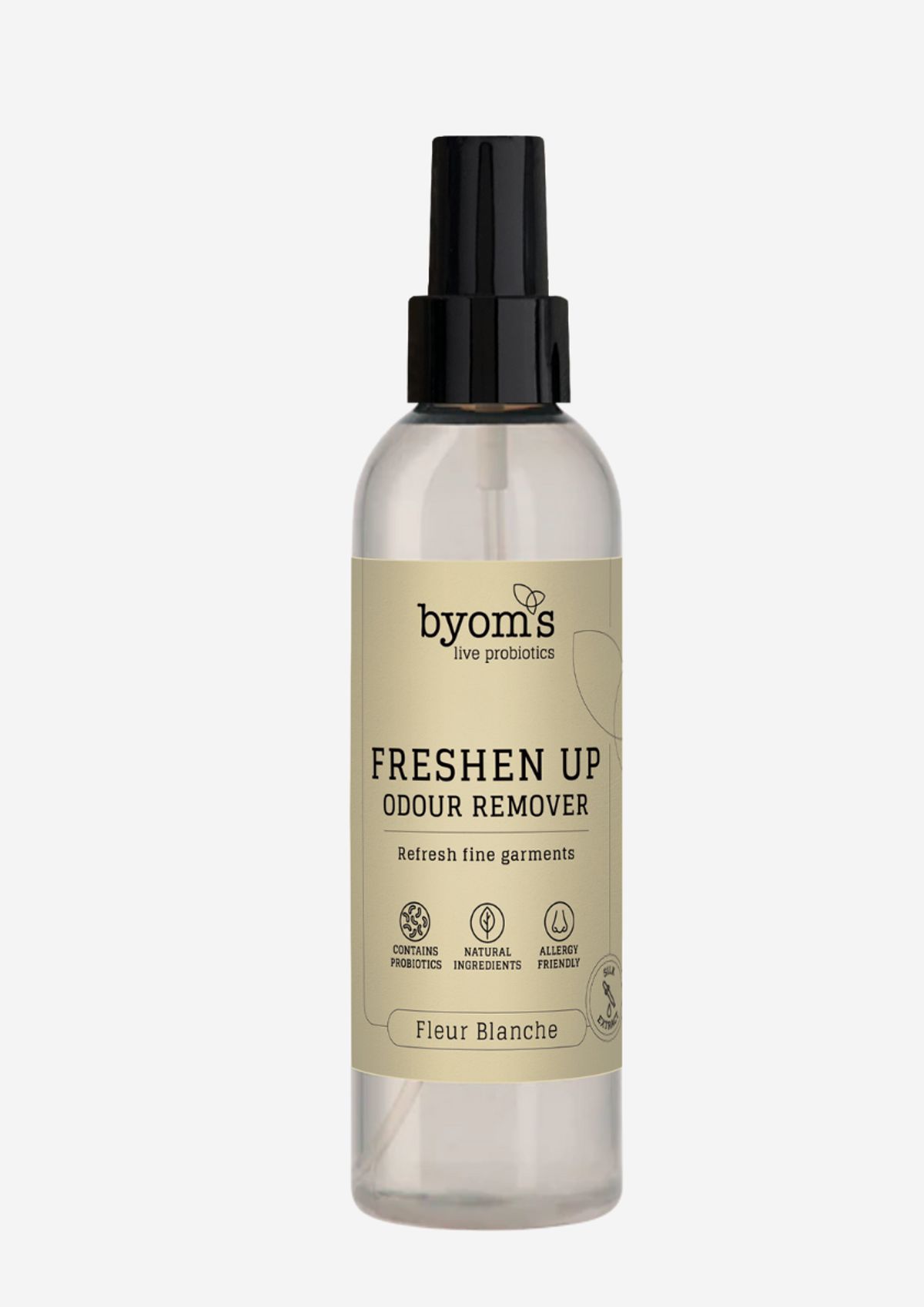 Byoms FRESHEN UP PROBIOTIC ODOUR REMOVER Fleur Blanche with silk extract - 200 ml.