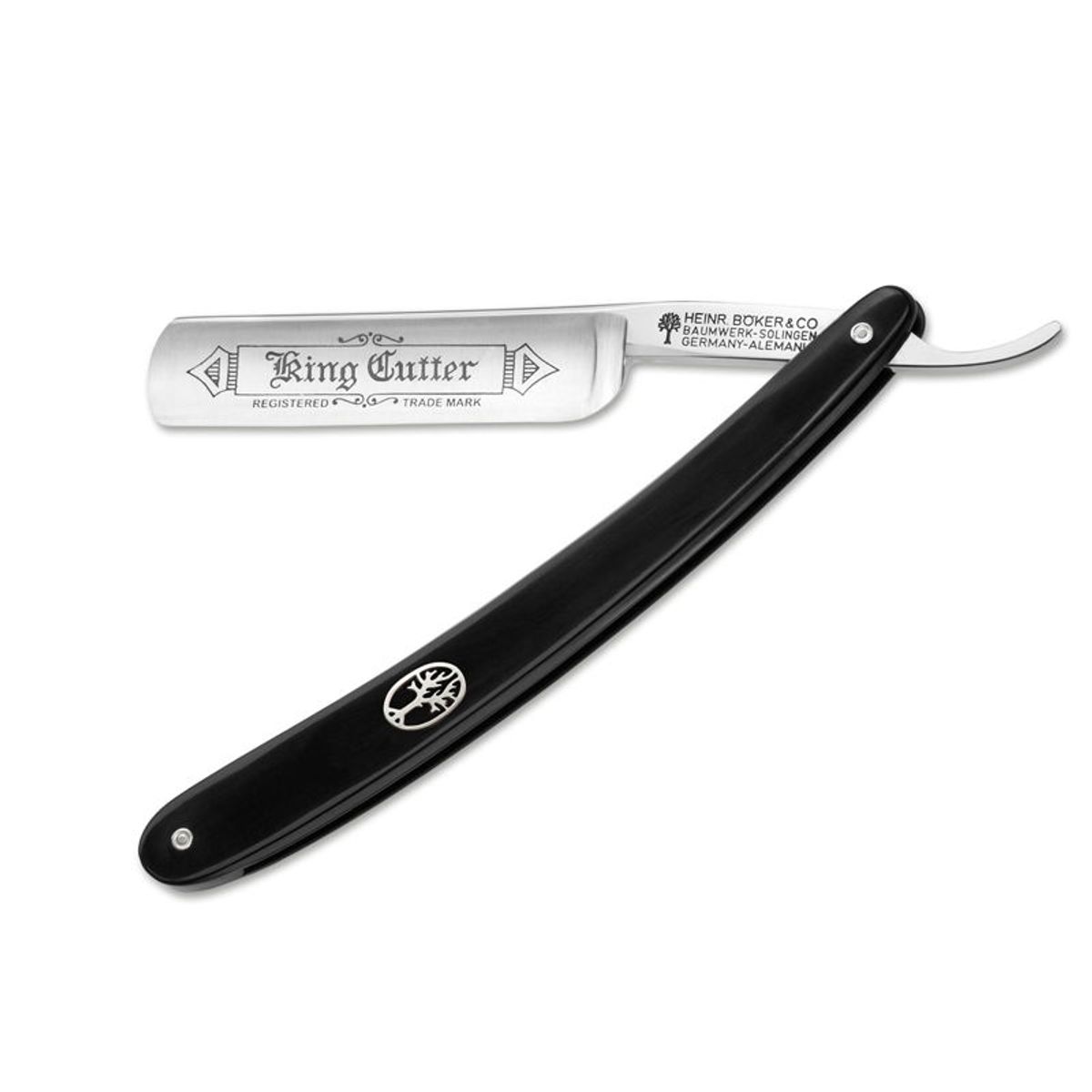 Böker King Cutter Barberkniv (Sort Håndtag, 5/8")