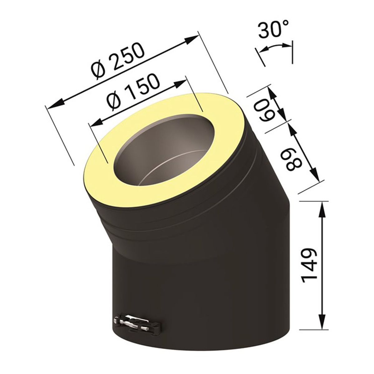 Bøjning 15-45 ° - 30 °